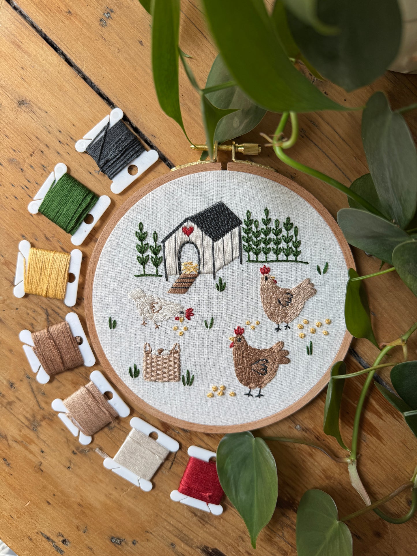Embroidery Kit - Chicken Coop