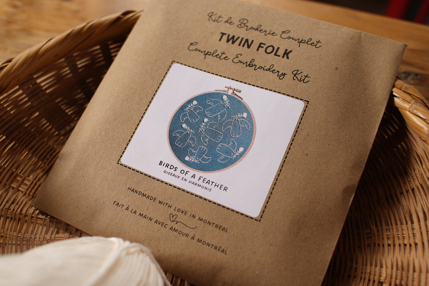 Embroidery Kit - Birds of a Feather Blue