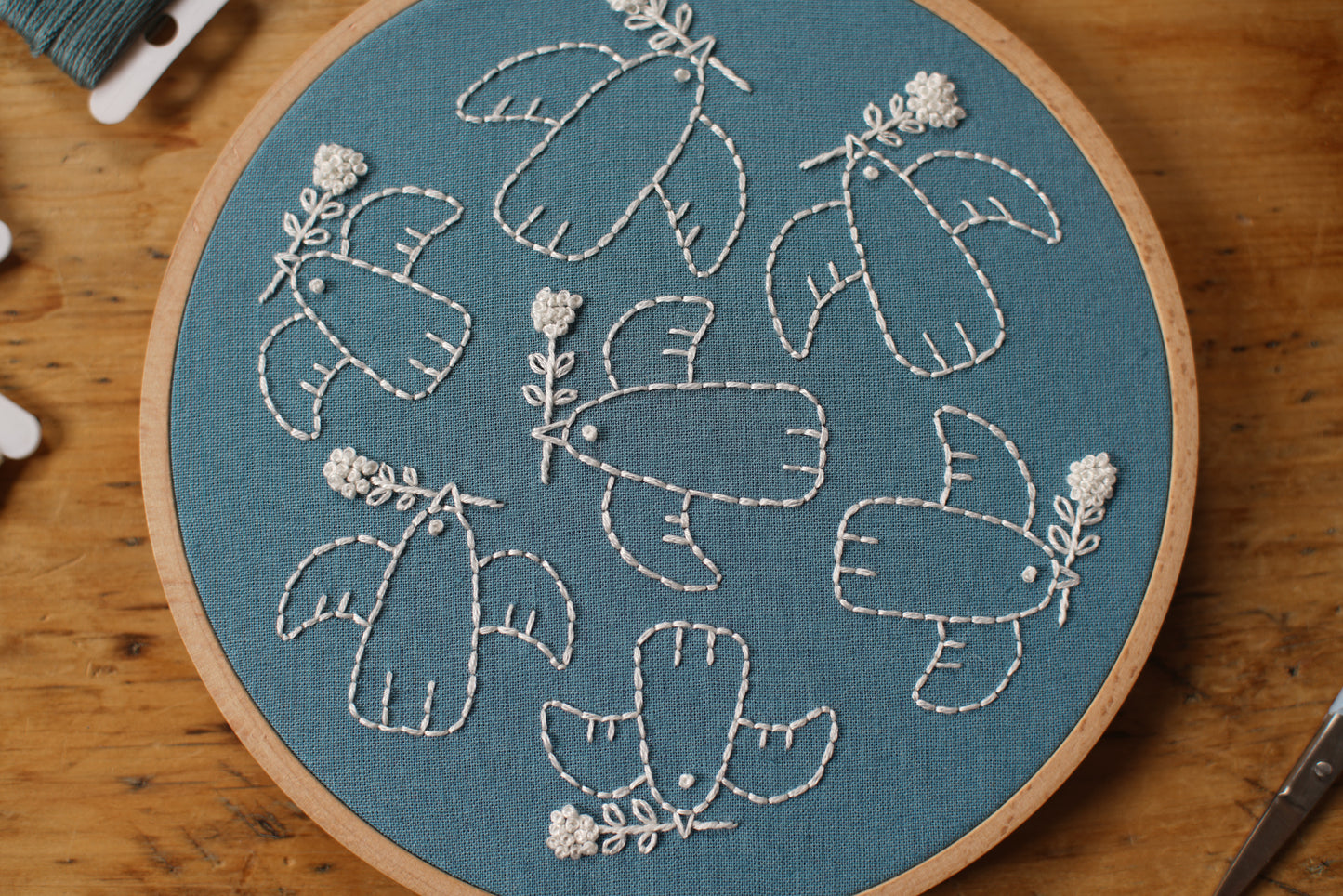 Embroidery Kit - Birds of a Feather Blue
