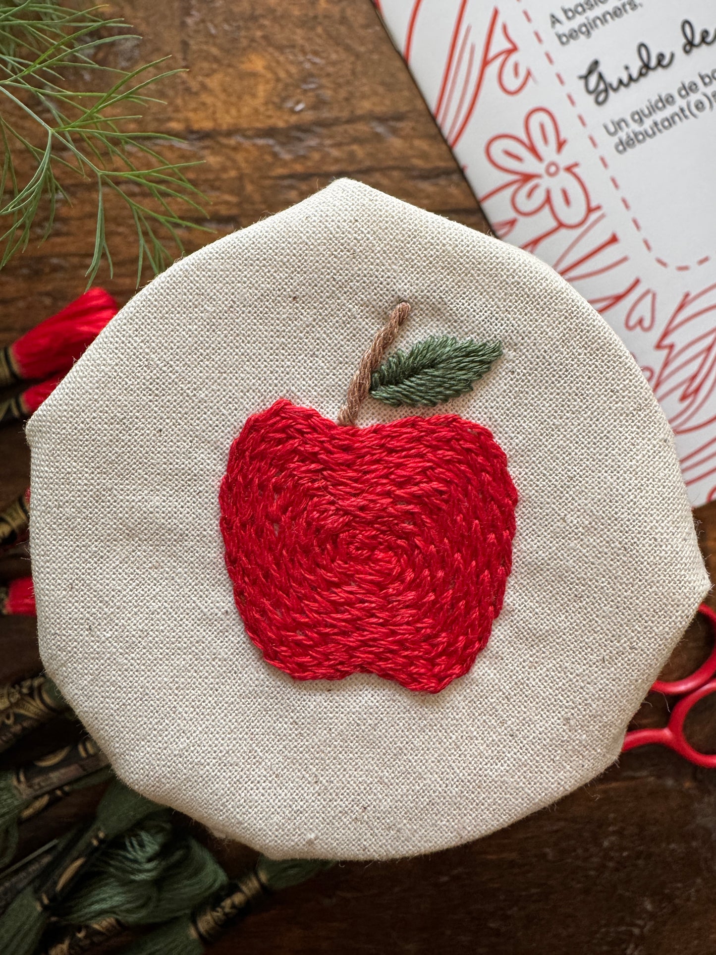 Embroidery Kit - Apple Jar Covers