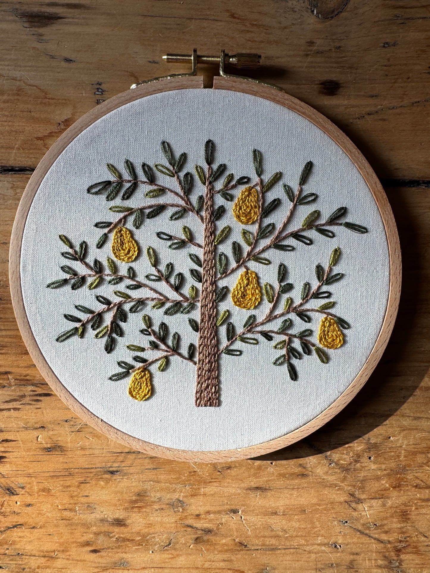 PDF Embroidery Pattern - Pear Tree