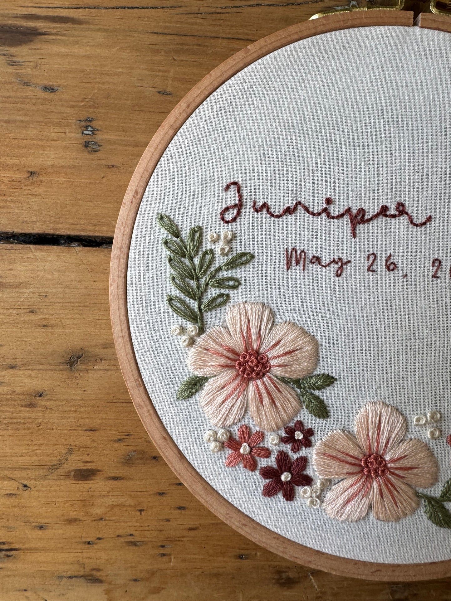 Embroidery Kit - Little One's Keepsake - Custom Baby Name