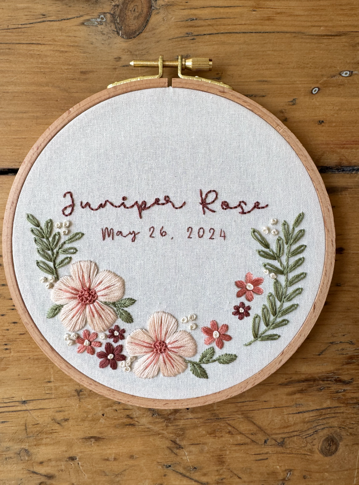 Embroidery Kit - Little One's Keepsake - Custom Baby Name