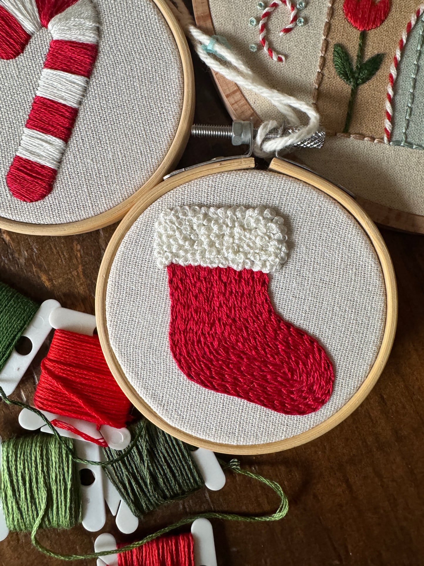 Embroidery Kit - Classic Holiday Ornaments
