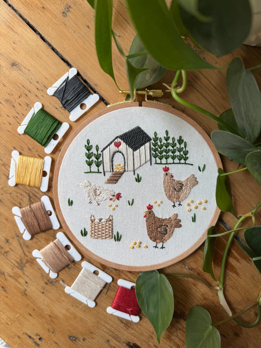 Kit de broderie - Poulailler