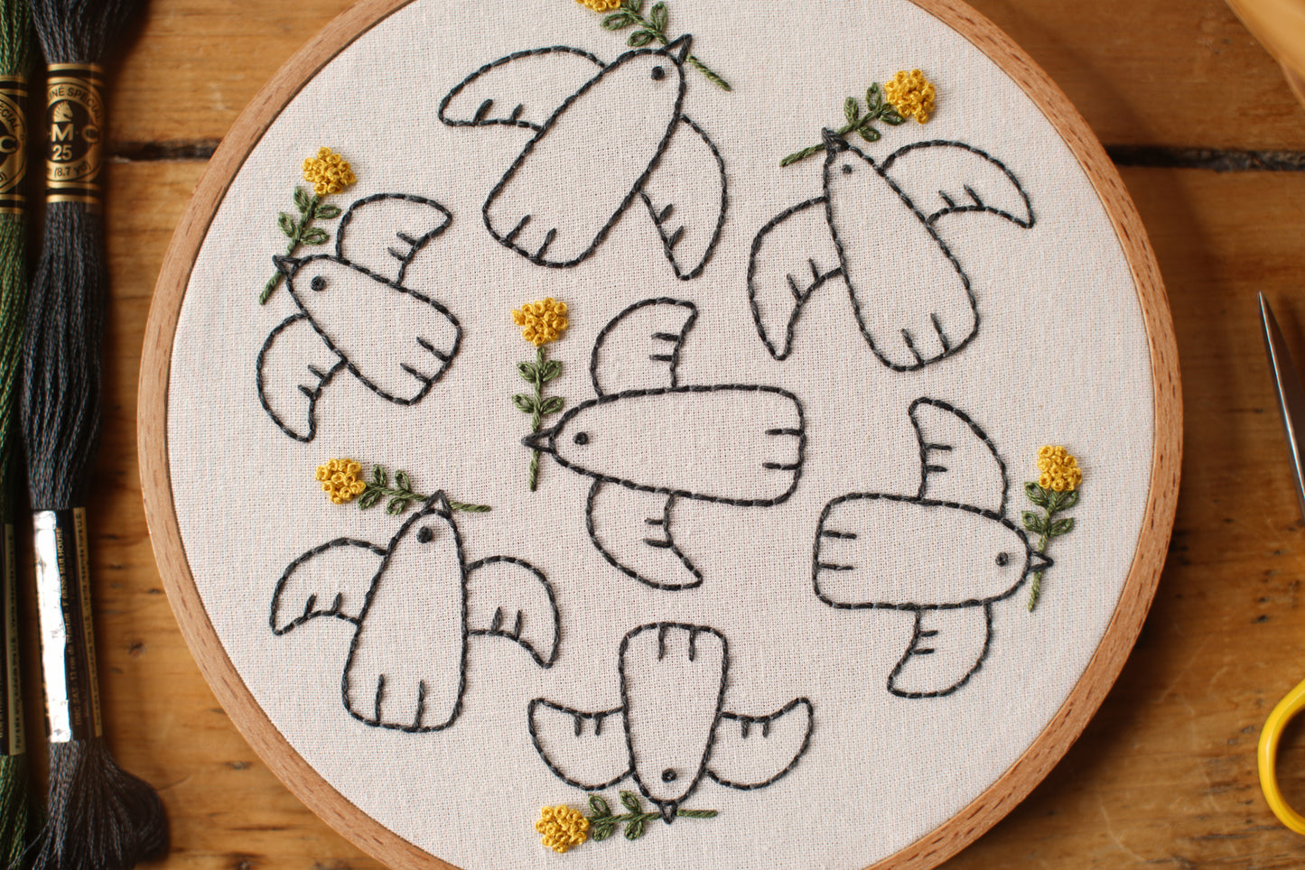 PDF Embroidery Pattern - Birds of a Feather