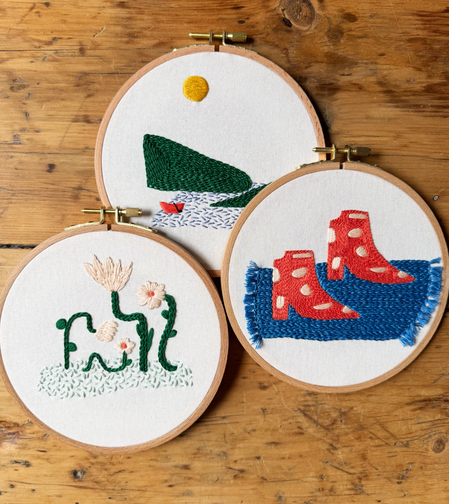 Embroidery Kit - Flowers by Dominique Besner