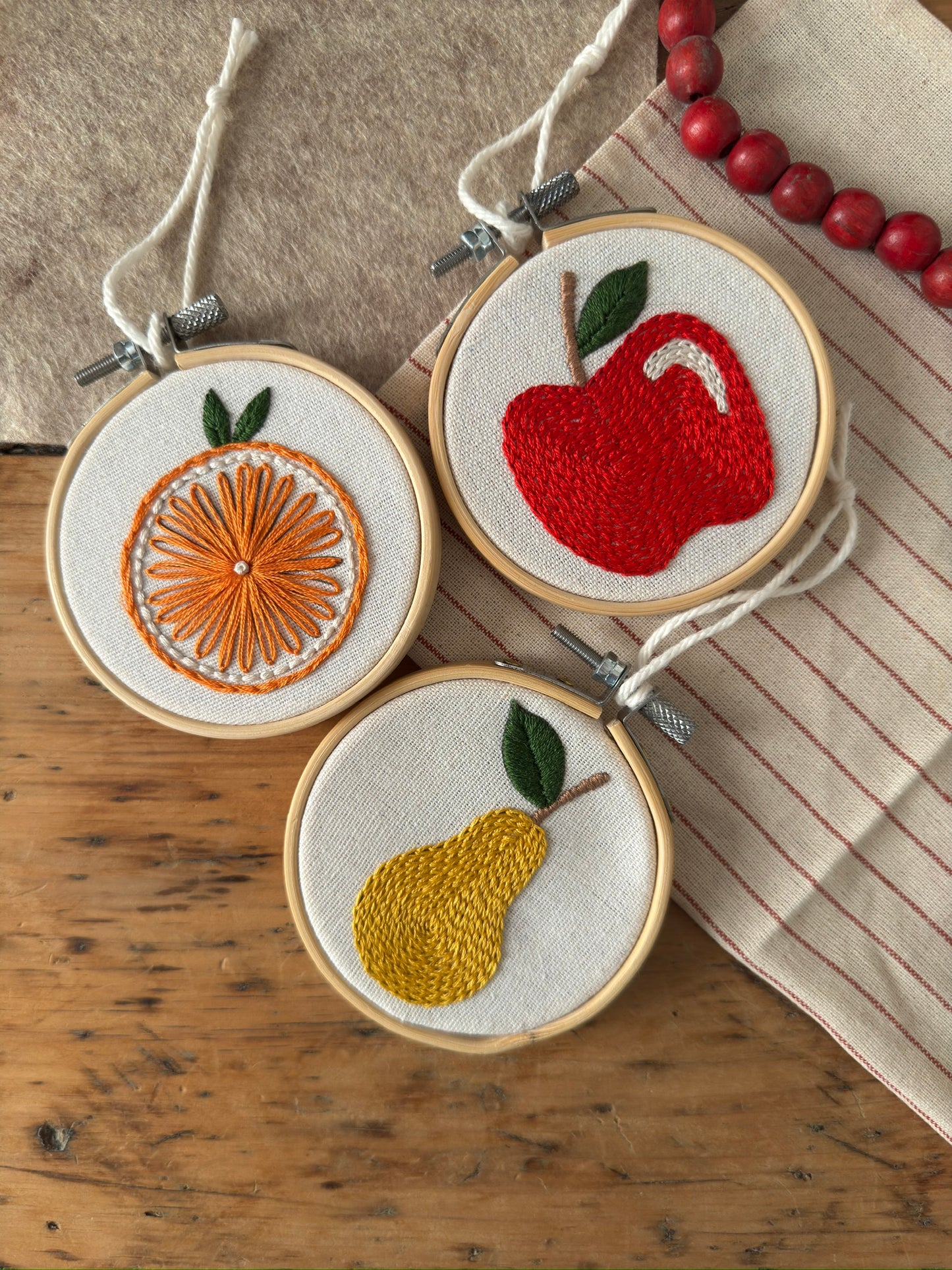 PDF Embroidery Pattern - Fruit Trio