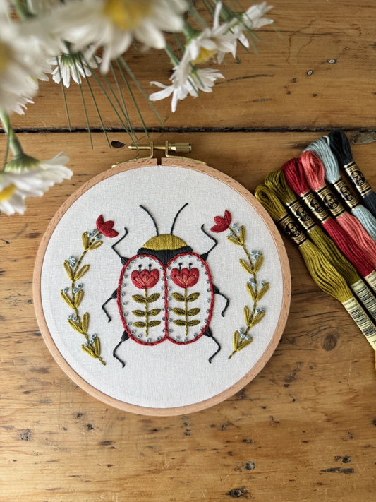 Embroidery Kit - Folk Beetle
