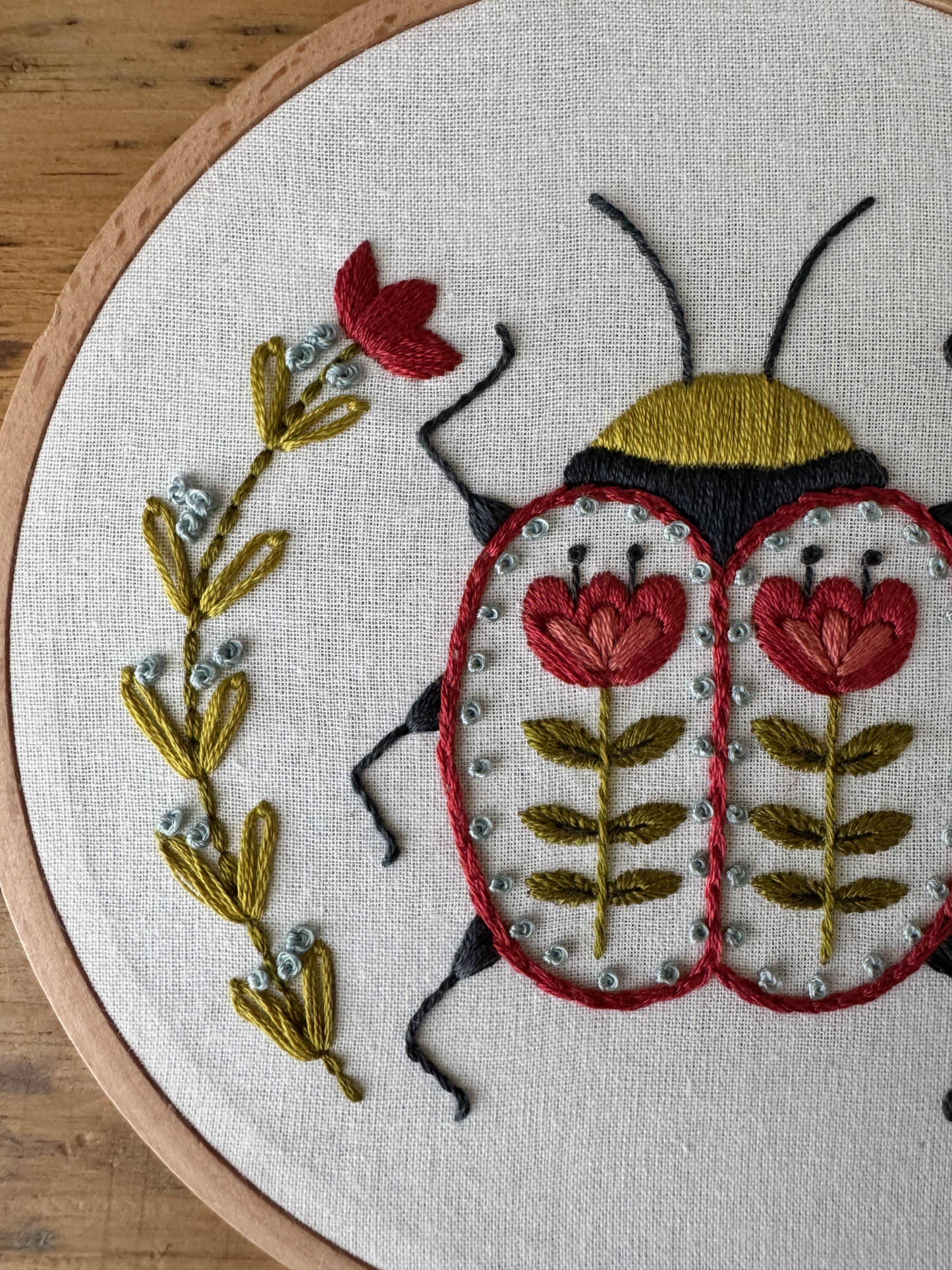 PDF Embroidery Pattern - Folk Beetle