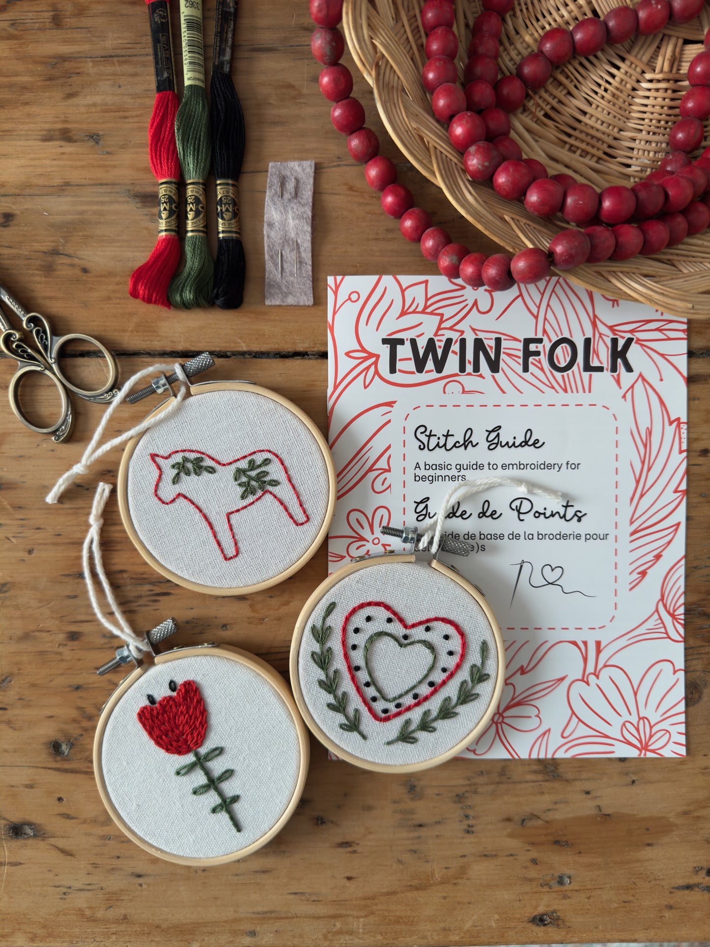 Embroidery Kit - Folk Ornaments