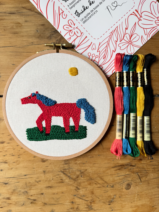 Embroidery Kit - Horse by Dominique Besner
