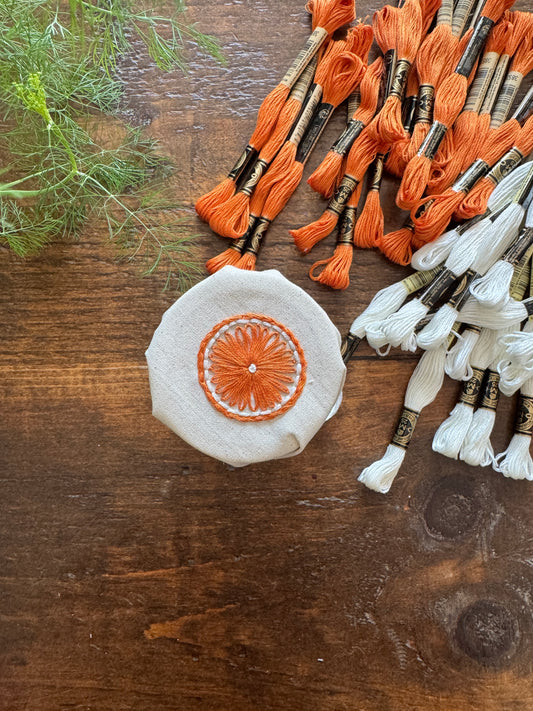 Embroidery Kit - Marmalade Jam Jar Covers