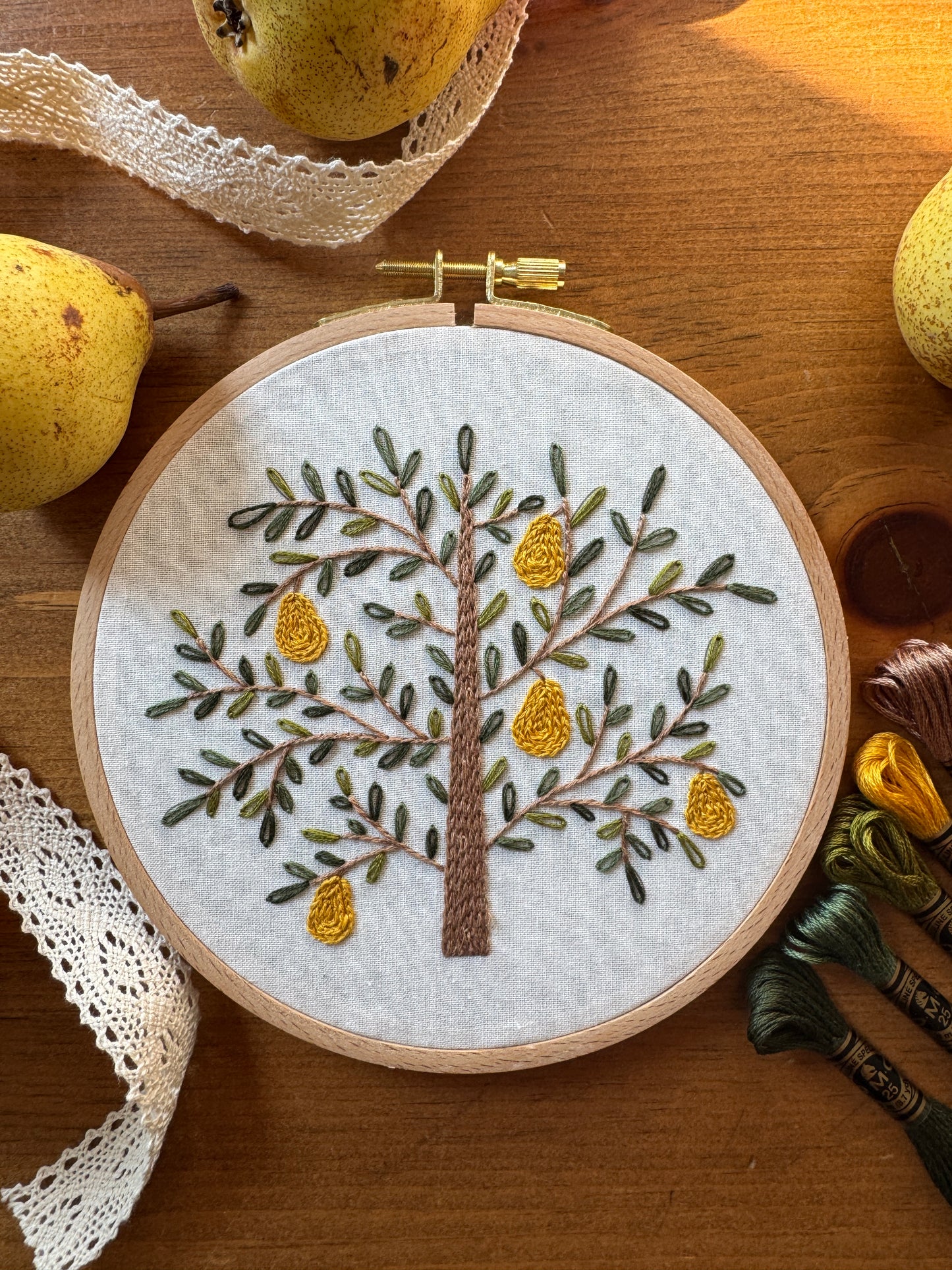 Embroidery Kit - Pear Tree