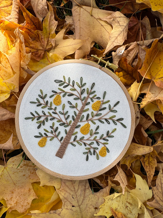 Embroidery Kit - Pear Tree