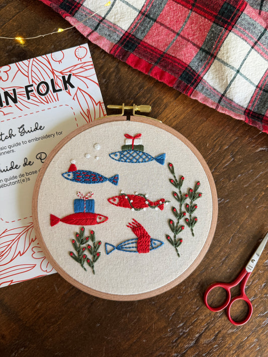 Embroidery Kit - Fishmas Eve