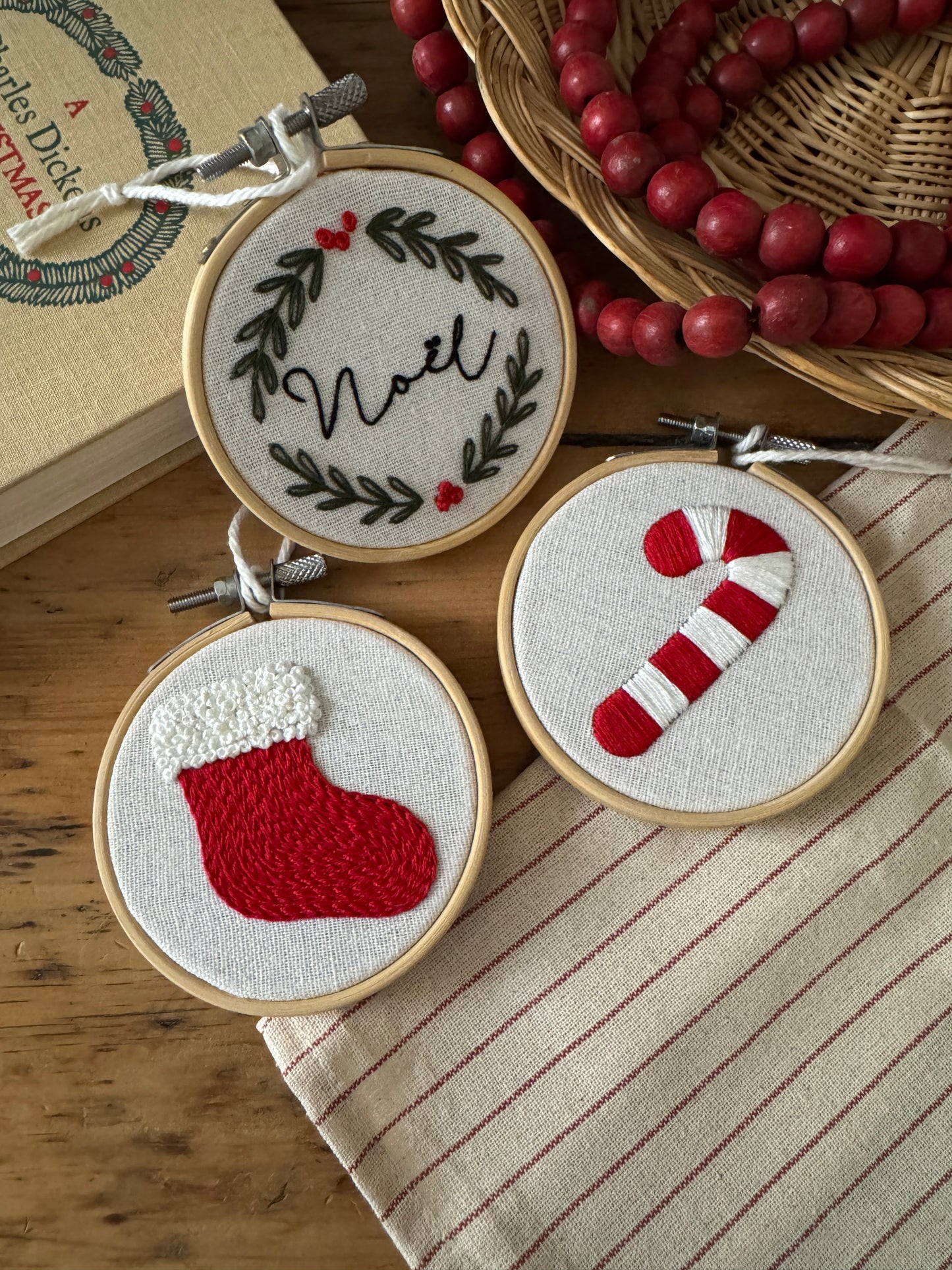 Embroidery Kit - Classic Holiday Ornaments