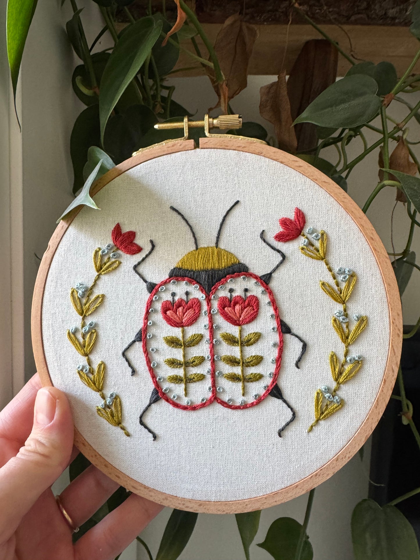 PDF Embroidery Pattern - Folk Beetle