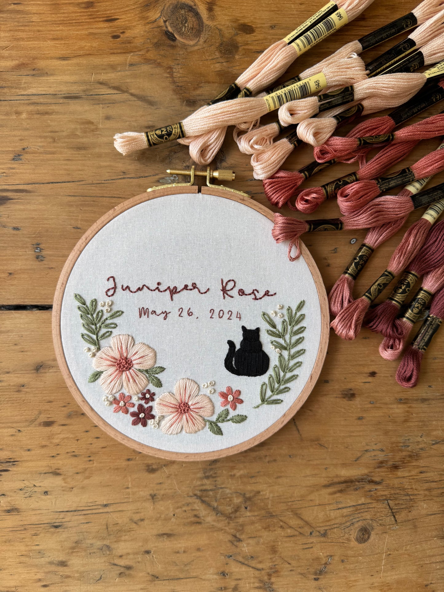 Embroidery Kit - Little One's Keepsake - Custom Baby Name