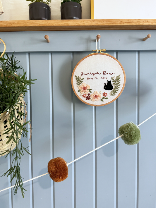 Embroidery Kit - Little One's Keepsake - Custom Baby Name