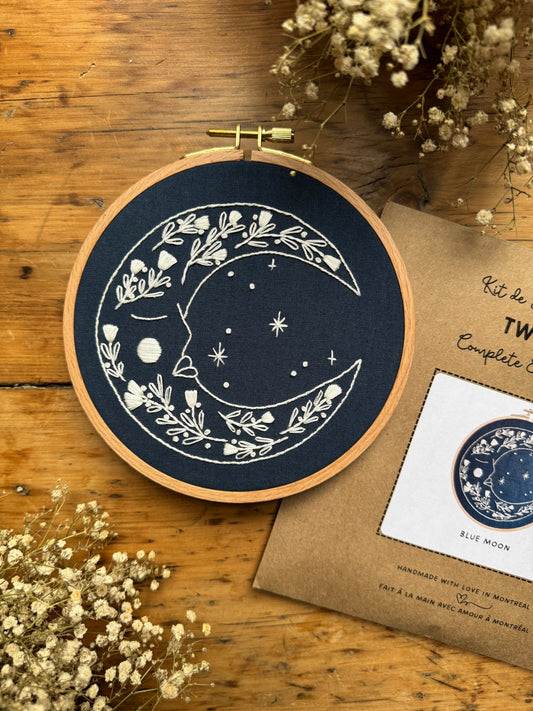 Embroidery Kit - Blue Moon