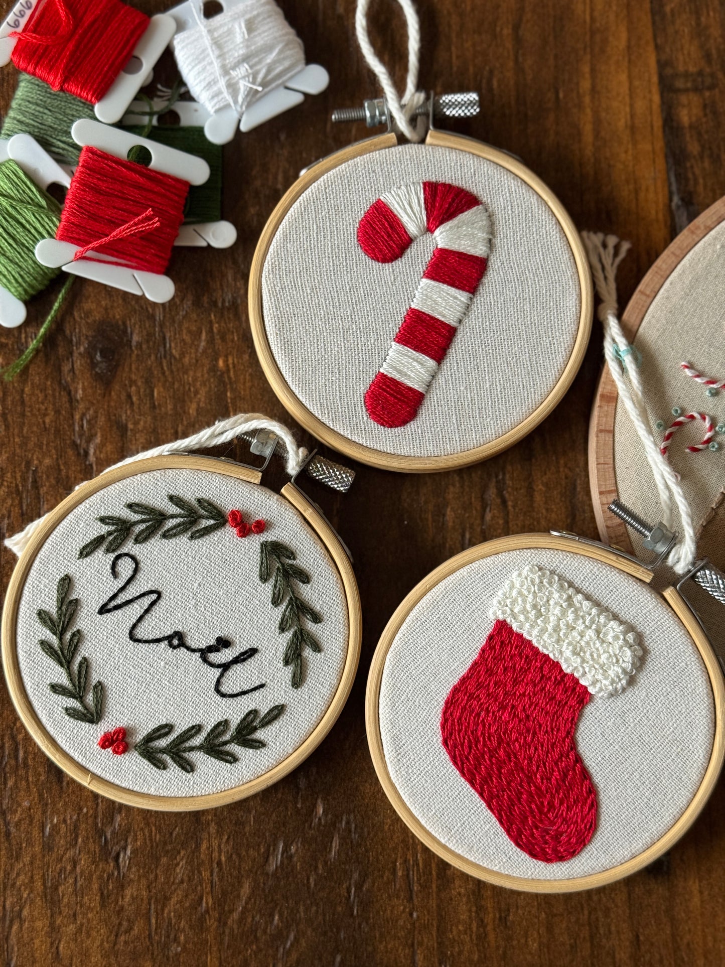Embroidery Kit - Classic Holiday Ornaments