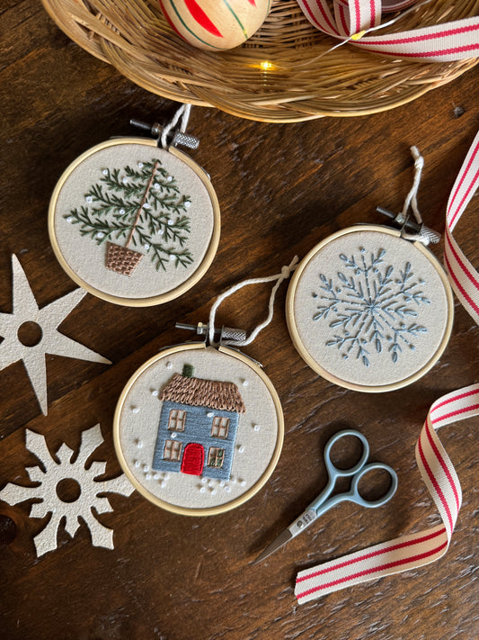 Embroidery Kit - Let it Snow Ornaments