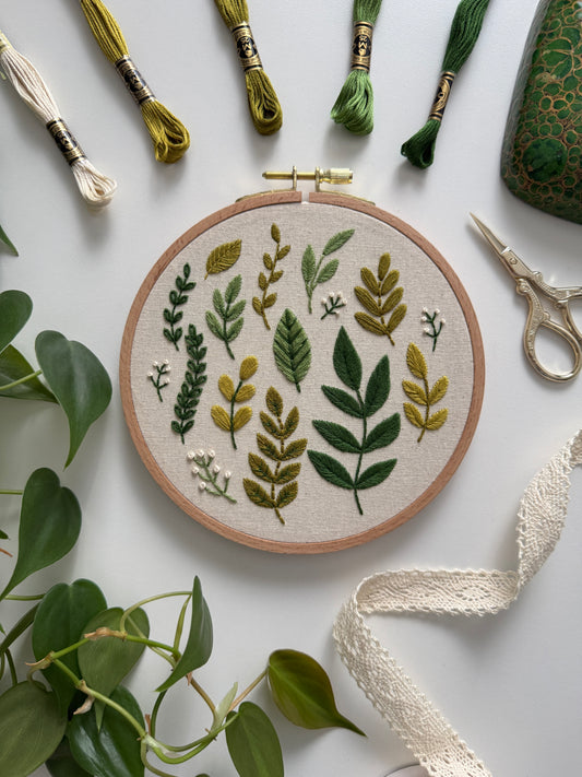 Embroidery Kit - Wild Greens