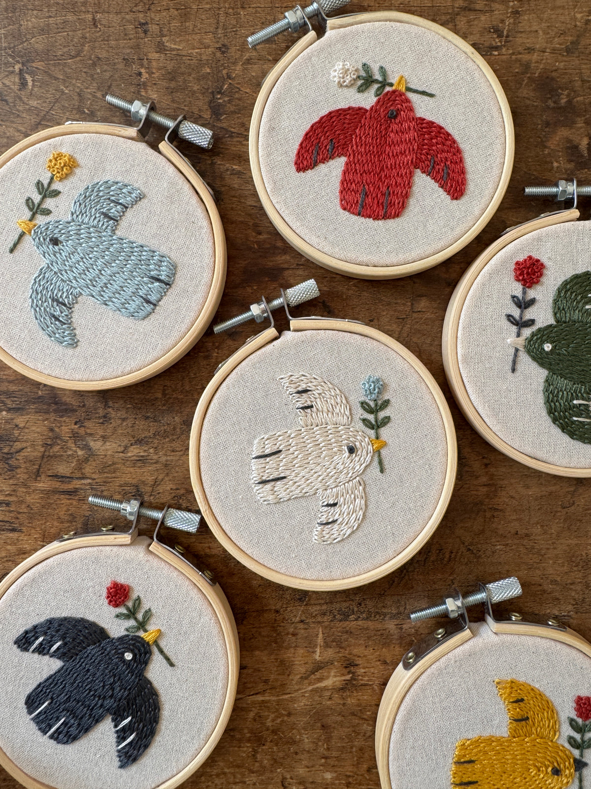 Kit de broderie - Oiseaux d’hiver