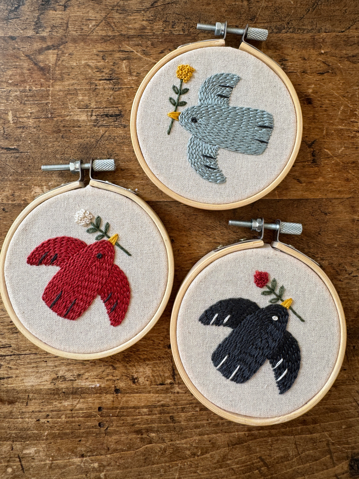 Kit de broderie - Oiseaux d’hiver