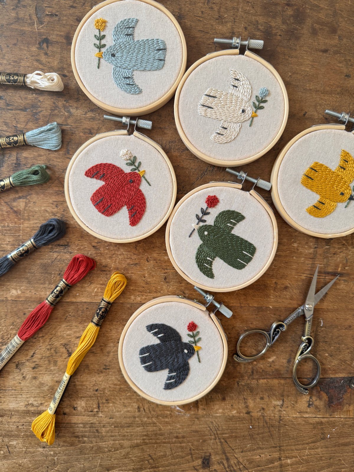 Kit de broderie - Oiseaux d’hiver