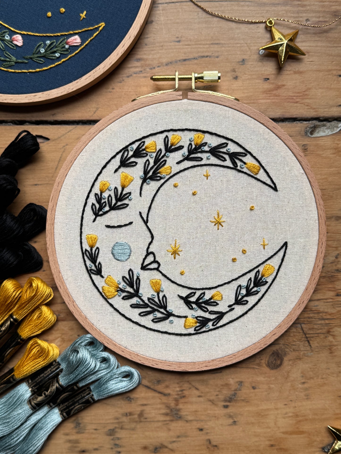 Embroidery Kit - Harvest Moon